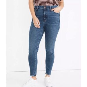 Madewell High-Rise Skinny Jeans Size 32 Wendover Wash Cotton Tencel Blend